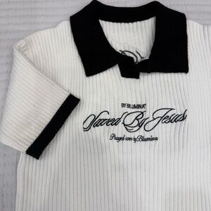 Blumina Saved by Grace Knit Collared Shirt